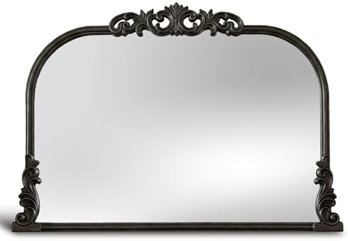 Wylde Iris English Estate Carved Arch Wood Wall Mirror, Mirror by WyldeIris