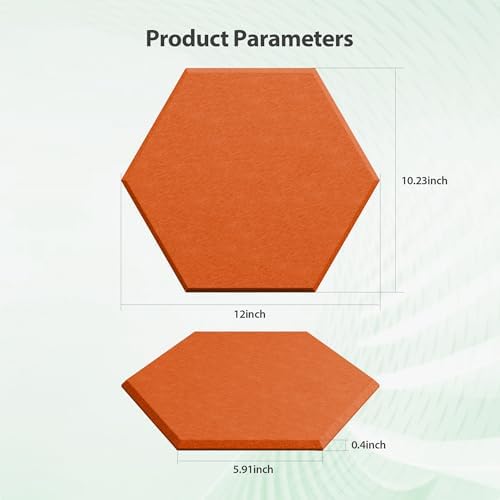 12 Pack Hexagon Acoustic Panels Self Adhesive Sound Proof Foam - Image 6