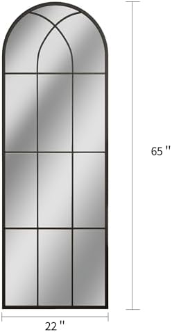 65"x 22" Arched Full Length Window Wall Mirror, Winndow Pane Mirror, Farmhouse - Image 4
