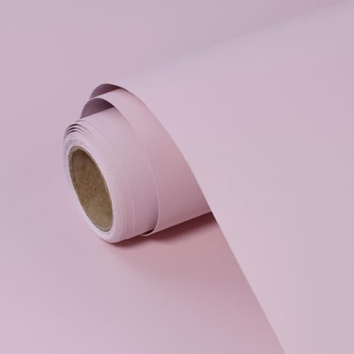 Pink Peel and Stick Wallpaper Solid Pink Contact Paper A Set of 23.6"x236" by SOONAFTER