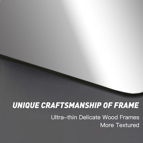 Black Bathroom Mirror, 24 x 36 Inch Rectangle Wall Mirror - Image 2