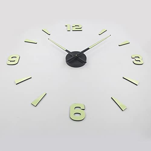 Timelike 3D DIY Wall Clock, 1M Modern Frameless Large 3D DIY Wall Clock Kit - Image 3