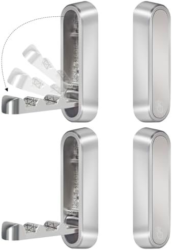 4PCS Foldable Wall Hooks, Heavy Duty Zinc Alloy Folding Wall Hooks, Folding by Unknown