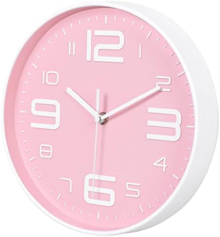 45Min 10 Inch 3D Number Dial Face Modern Wall Clock, Silent Non-Ticking Round - Image 2