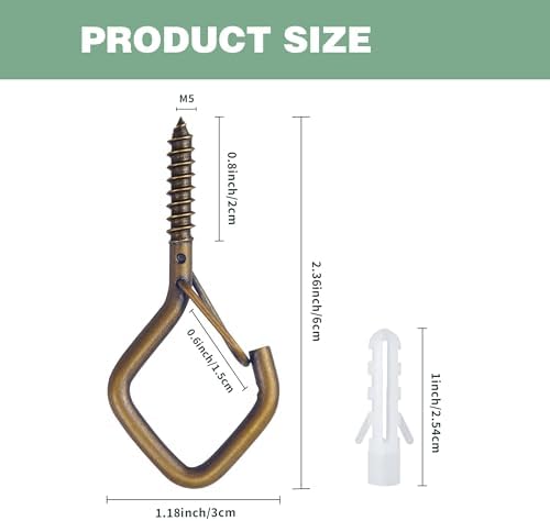 2.36IN Ceiling Hooks for Hanging Plants, Hanging Hooks - Image 2