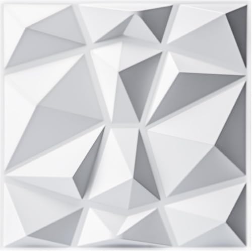 AMIGO 33 Piece 3D Wall Panels Diamond Pattern, High-Strength PVC, Recyclable by Unknown