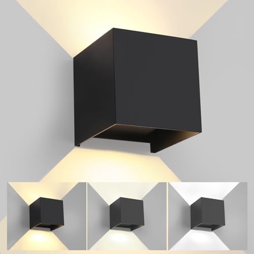 LED 20W Outdoor Wall Lights Exterior/Interior 3 Colors Adjustable Wall Sconce by MilleLucciole
