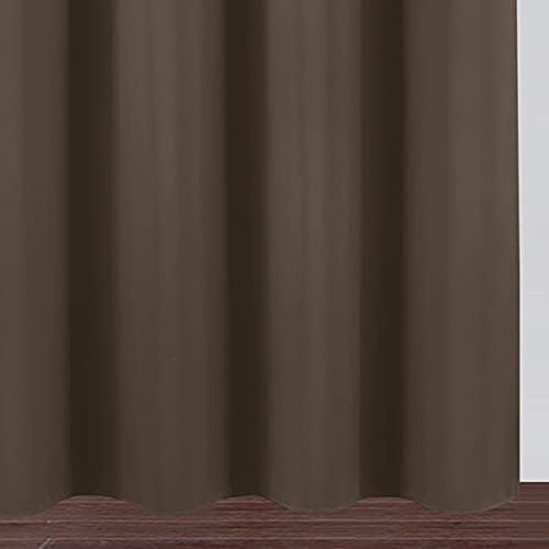LEMOMO Chocolate Brown Thermal Blackout Curtains/52 x 108 Inch/Set of 2 Panels - Image 8