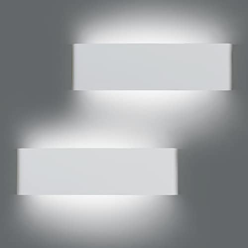 KICAAO 15.7in White Modern Wall Sconce 2-Pack, 16W White Light 5000K by KICAAO