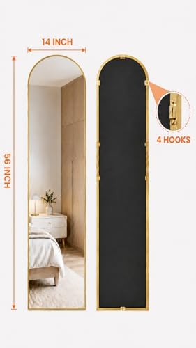 Antok 56" x14” Arched Full Length Mirror, Floor Mirror - Image 4