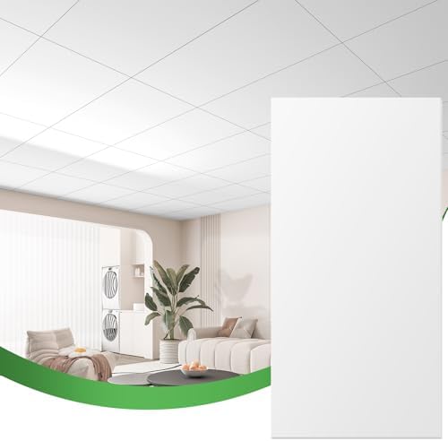 Art3d 10 Pack Smooth Drop Ceiling Tiles, 2x4 ft Fire-Rated Tiles - Image 2