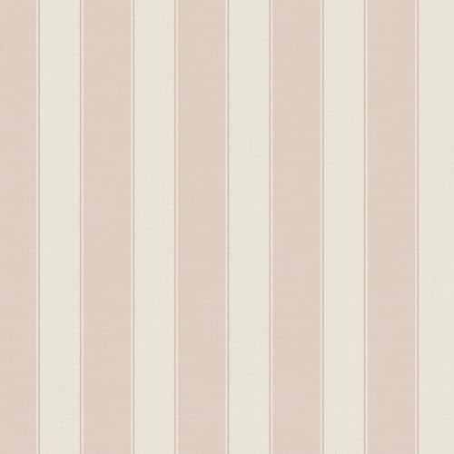 Pink and White Cream Striped Wallpaper Peel and Stick Girls Nursery by Baolanzw