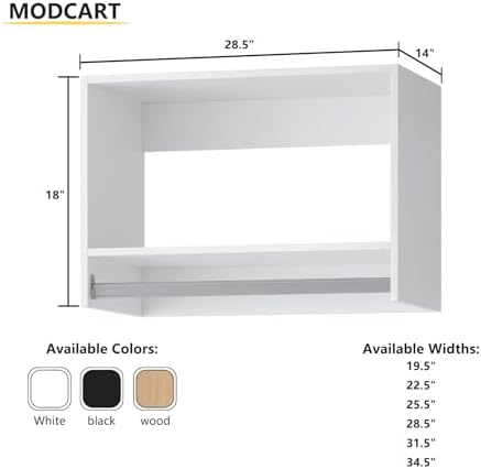 Tall Hanging Closet Unit, Modular Closet System, Wood Closet System Organizer - Image 6