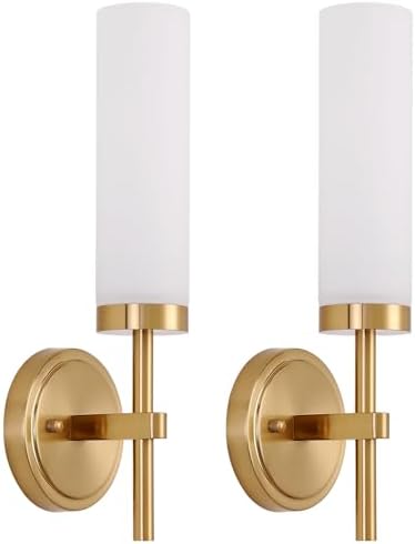 Wall Sconces Set of Two, Bathroom Sconces Wall Lighting LED Vanity Lights by SANTOSTOCK
