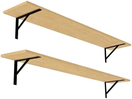 DINZI LVJ Long Wall Shelves, 55.1Inch Wooden Floating Shelves by DINZILVJ
