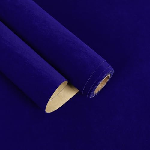 Royal Blue Velvet Drawer Liner for Dresser Jewelry Box Crafts 15.7"x160" Self by EaseStick
