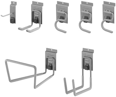 TRINITY 9-Piece Heavy Duty Wall Track Storage System, Wall Mount Utility Rack - Image 6