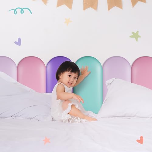 Jetec 4 Pcs Wall Padding for Kids Room, 15.75'' x 7.87'' Unicorn 3D Padded Wall - Image 6