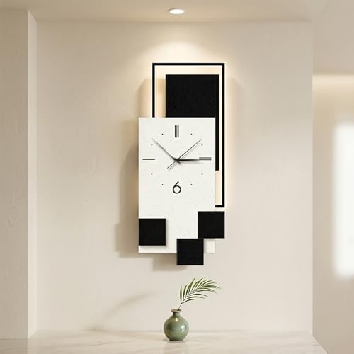 YHTCSXMD 3D LED Wall Art with Silent Clock, Modern Sandstone Wall Decor by Unknown