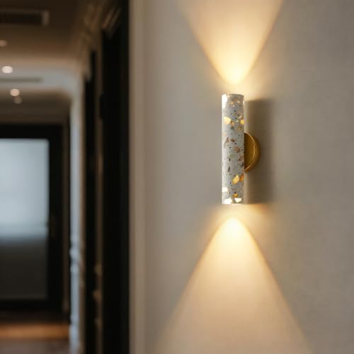 Terrazzo Wall Sconce, 12.6 Inch Up Down Wall Light, E26 Hardwired Indoor Wall - Image 3