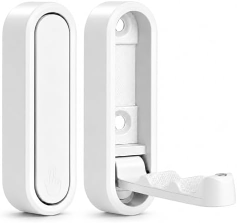 Foldable Wall Hooks, 2 Pack White Heavy Duty Coat Hooks, Screw Mounted by CHAFURIO
