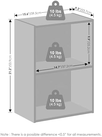 Furinno Reed Closet Organizers and Storage, 2-Tier Closet Organizer, Open Shelf - Image 3