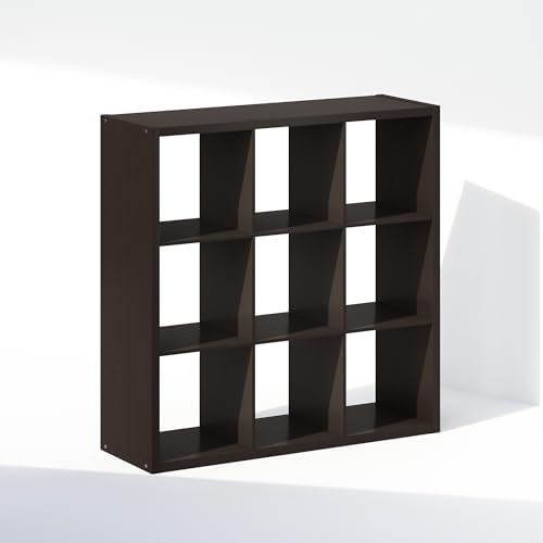 Furinno Cubic Extra Thick 9-Cube Closet Organizers and Storage, Dark Oak - Image 7