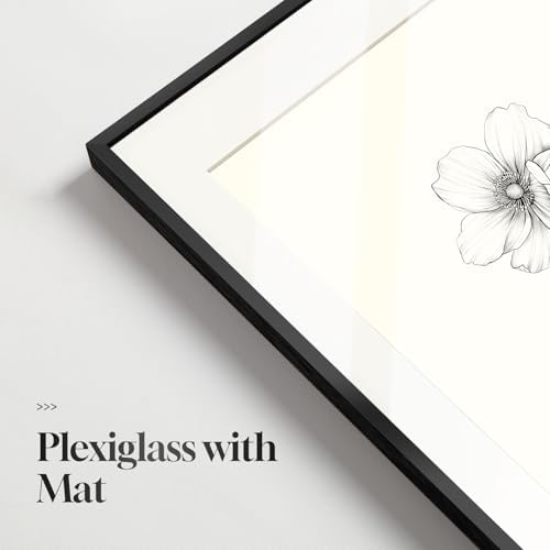 Framed Retro Black and White Floral Wall Art - Image 6