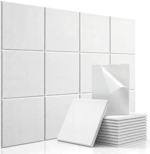 Square Acoustic Panels Soundproof Wall Panels, 12″ × 12″ × 0.4″ High-Density by HERTBER