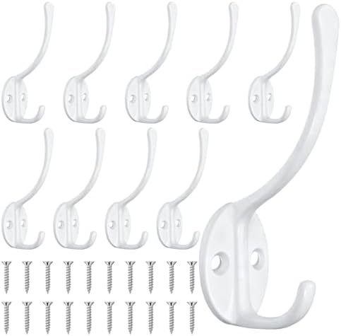 Homanu 10 Pack Coat Hooks Wall Mounted by Homanu