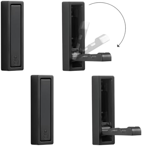 Folding Wall Hooks, Heavy Duty Zinc Alloy No Rust Fold Up Hooks - Image 2