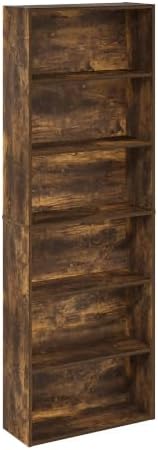 Furinno Jaya Simply Home Free Standing 6-Tier Open Storage Bookcase, Amber Pine - Image 7