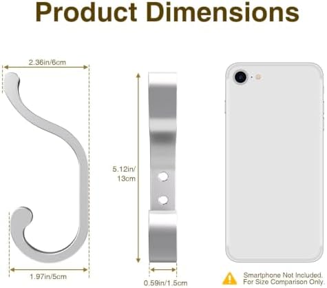 Coat Hooks Wall Mount, Heavy Duty Wall Hooks - Image 2