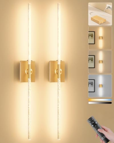 Battery Operated Wall Sconces Set of 2 by Ouyulong
