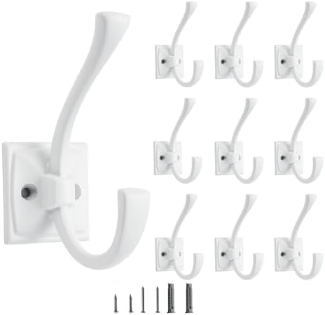 10 Pack Decorative Heavy Duty Towel Hooks by CABDM