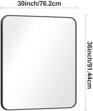 BONEWEI 30x36 inch Bathroom Mirror, Wall Mounted Bathroom Frame Vanity Mirror - Image 7