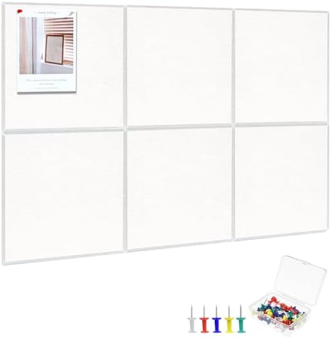 Large Cork Board 36" x 24", 6 Pack Felt Bulletin Board, Pin Boards | by Thboxes