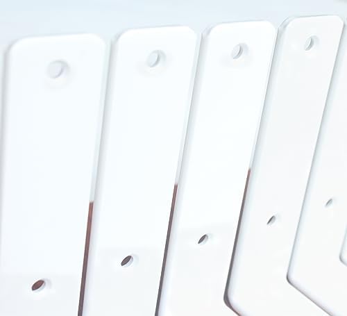 8 Pack - L 11" x H 6" x W1.5, 5mm Thick White L Shelf Bracket, Iron Shelf - Image 7