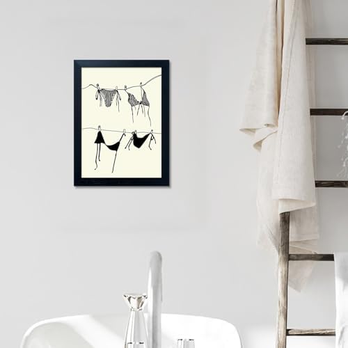 Fashion Girl Wall Art Bikini Hanging Poster Black And White Girl Room Decor - Image 5