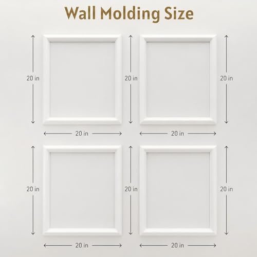 Peel and Stick Molding 4Set 20X20IN, Picture Frame Molding Paintable - Image 2