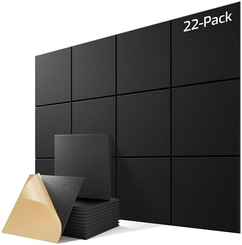 22 Pack Sound Proof Foam Panels by Lebenforce