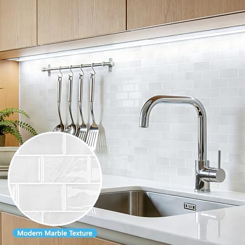 Art3d 10-Pack Subway Peel and Stick Backsplash, 12 x 12 Inch - Image 2