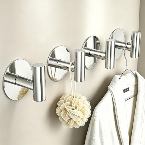 Heavy Duty Adhesive Hooks, Stainless Steel Towel Hooks - Image 3