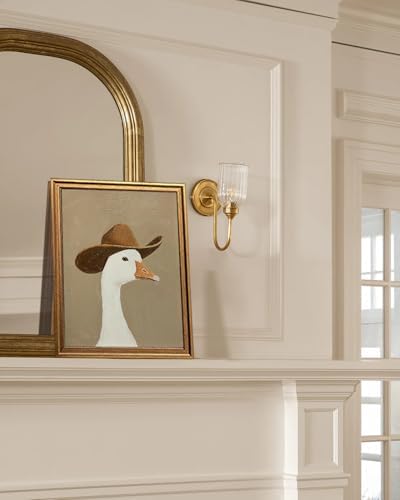 KBKBART Gold Framed Wall Art Western Silly Cowboy Goose Wall Decor 12x16in - Image 5