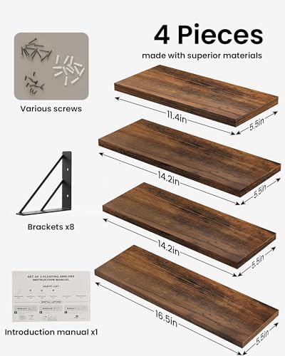BAYKA Wall Mounted Floating Shelves - Image 4