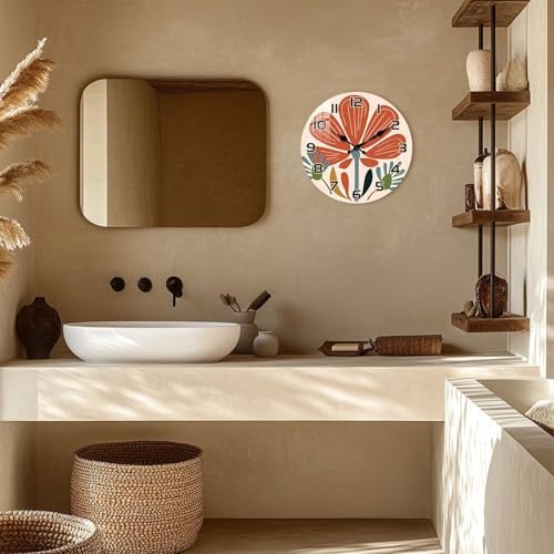 Boho Wood Wall Clock for Kitchen - Image 2