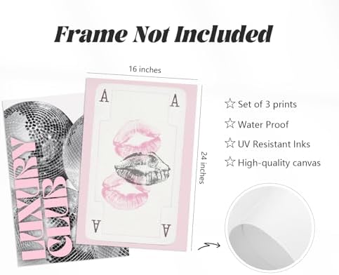 Pink Leopard Trendy Wall Art Cheetah Black White Canvas Wall Decor Fashion - Image 2