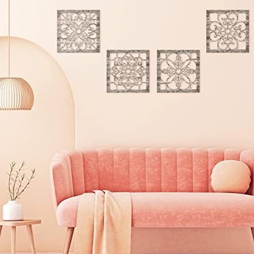 Yulejo 4 Pieces Thicken Rustic Wall Decor Farmhouse Wall Art Decor Wooden - Image 6