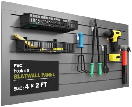 Hohuqeri Slatwall Panel Garage Wall Organizer by Hohuqeri