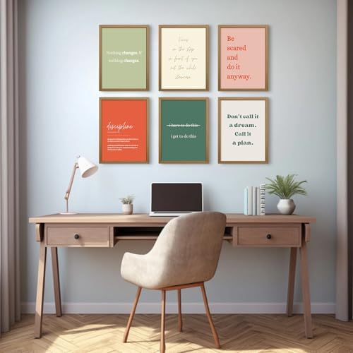 Office Wall Art Motivational Posters Inspirational Quote Canvas Wall Decor - Image 6